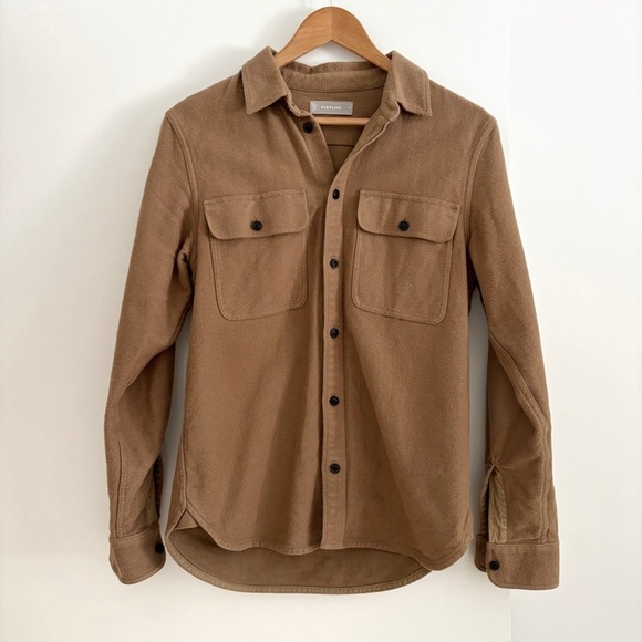 Everlane The Heavyweight Overshirt Shirt Light Jacket Size S Warm Light Brown - Picture 6 of 9